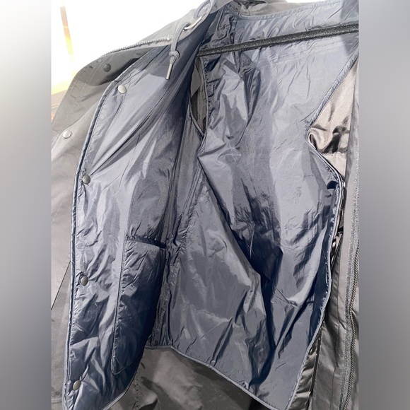 MUJI Labo Water-Repellent Hooded Long Coat Black Size M Men’s– New - Picture 5 of 6